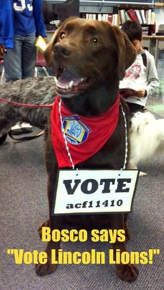 Lincoln Centennial Dog Vote Sign