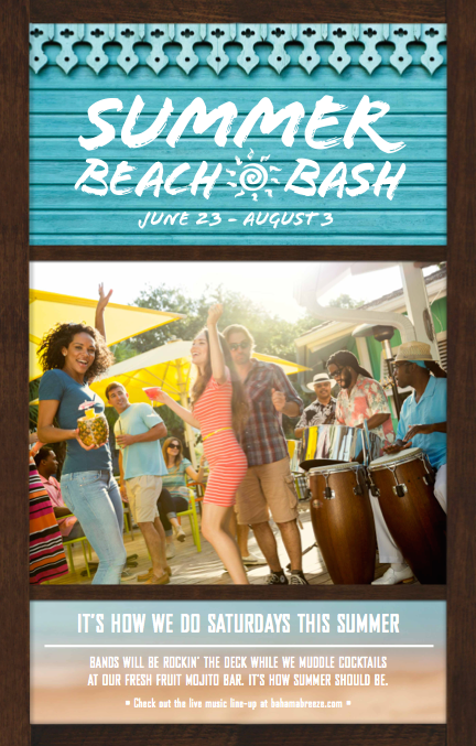 bahama breeze summer beach bash