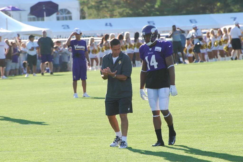 Joe Webb at Vikings scrimmage