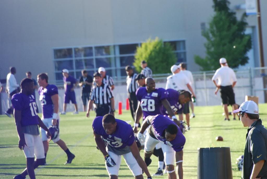 Adrian Peterson at Vikings camp