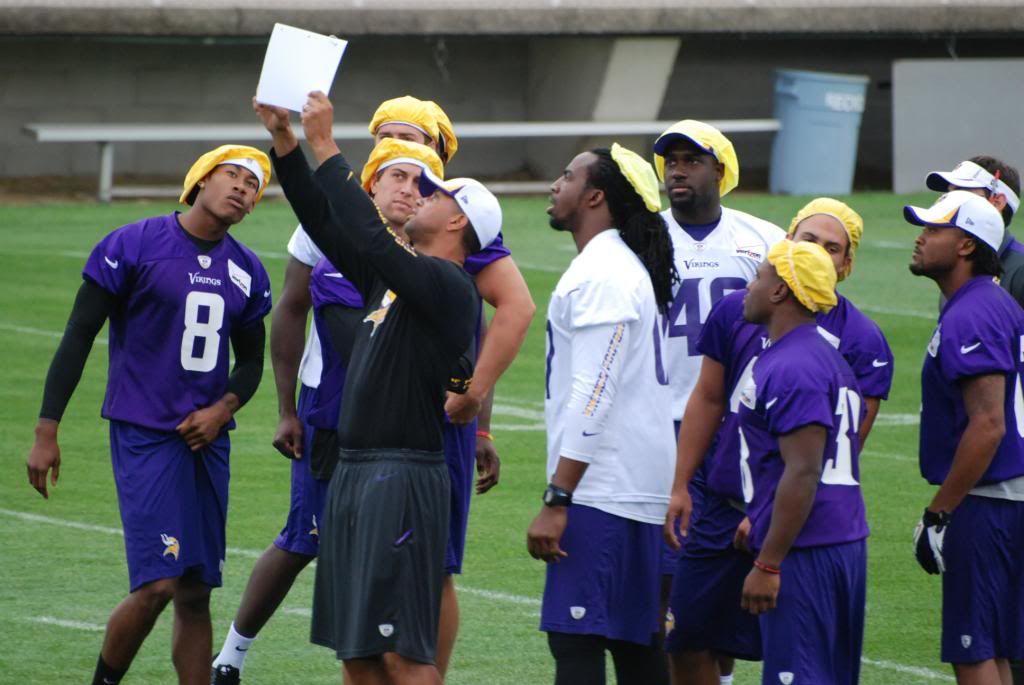 Vikings at indoor training camp