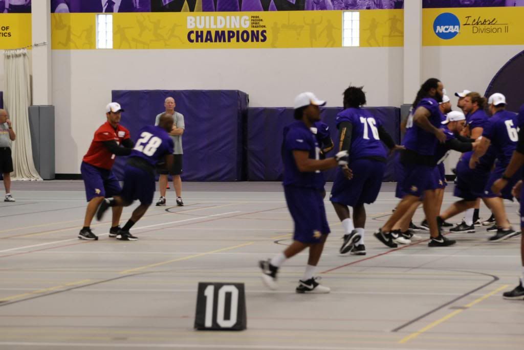 Adrian Peterson at Vikings camp