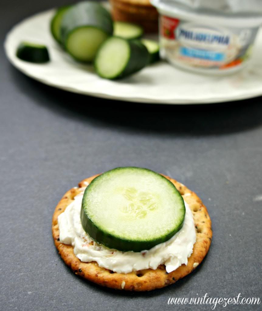 #shop Quick Cream Cheese and Cucumber Crackers on Diane's Vintage Zest! #SpreadtheFlavor #CollectiveBias