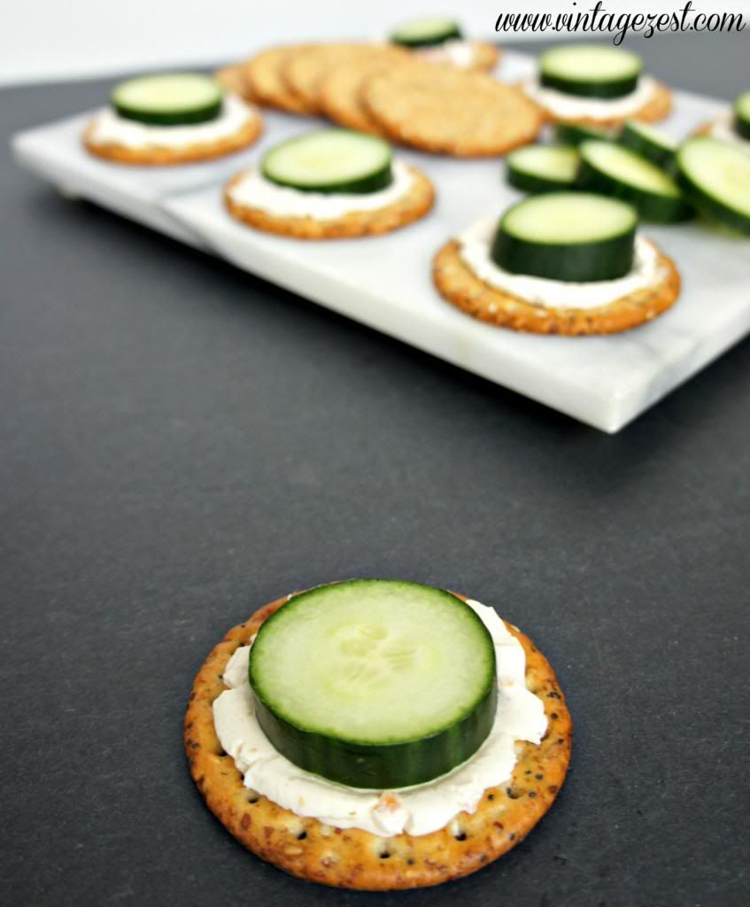 #shop Quick Cream Cheese and Cucumber Crackers on Diane's Vintage Zest! #SpreadtheFlavor #CollectiveBias