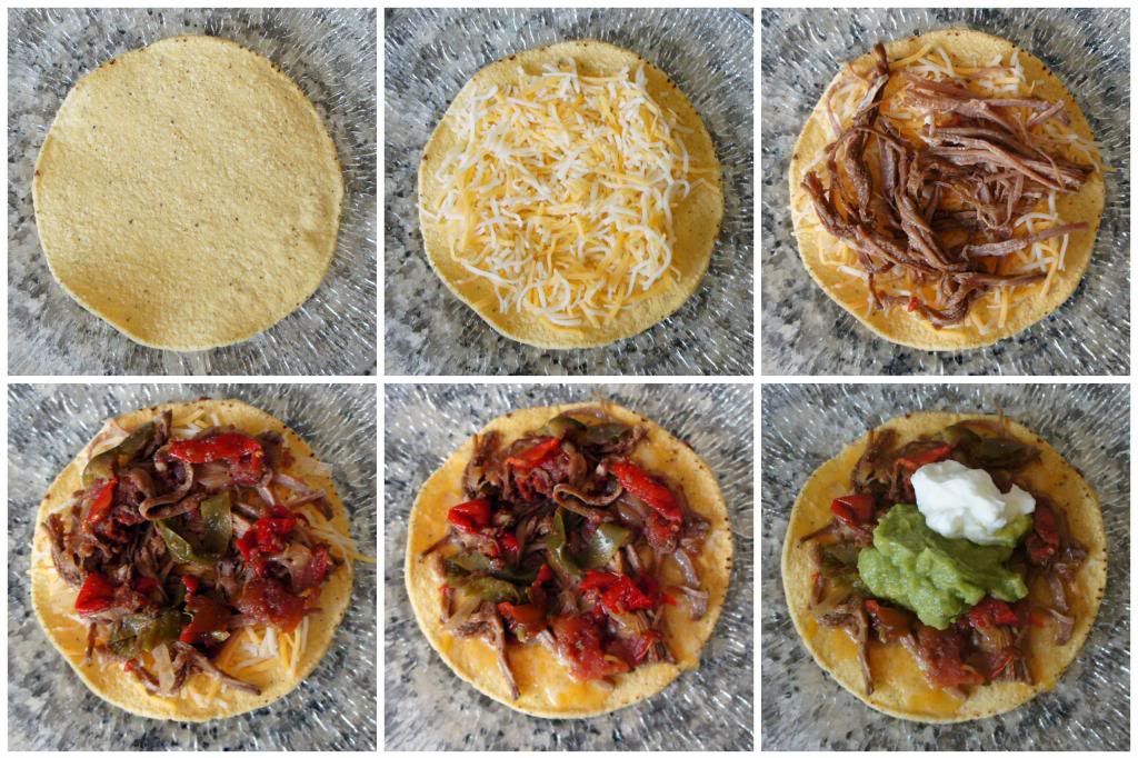 Ropa Vieja Tostada Pizzas on Diane's Vintage Zest!  #recipe #cuban #beef