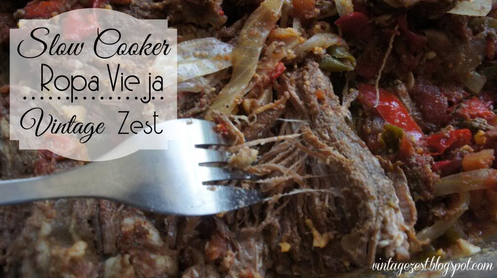 Slow Cooker Ropa Vieja on Diane's Vintage Zest!  #recipe #cuban #beef #slowcooker