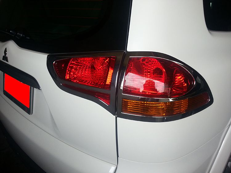 CHROME COVER REAR TAIL LIGHT LAMP TRIM MITSUBISHI MONTERO PAJERO SPORT