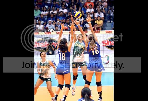 Shakey&rsquo;s V-league Agilas stun Lady Eagles; NU sweeps AU