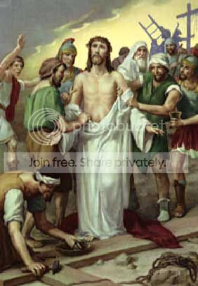 Tenth Station: Jesus clothes are taken away
