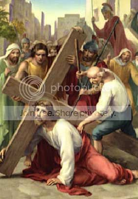 Third Station: Jesus falls for the first time