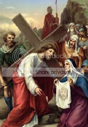 Sixth Station: Veronica wipes the face of Jesus