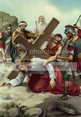 Seventh Station: Jesus falls for the second time